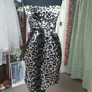 Leopard print cocktail dress